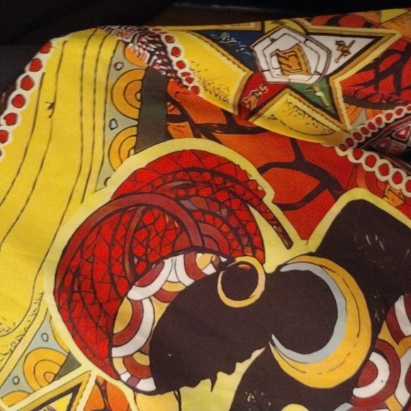 AMAZING VINTAGE JAMMY JOB BLOUSE... SILKY /POLY FEEL SZ 2 XL - Picture 8 of 9